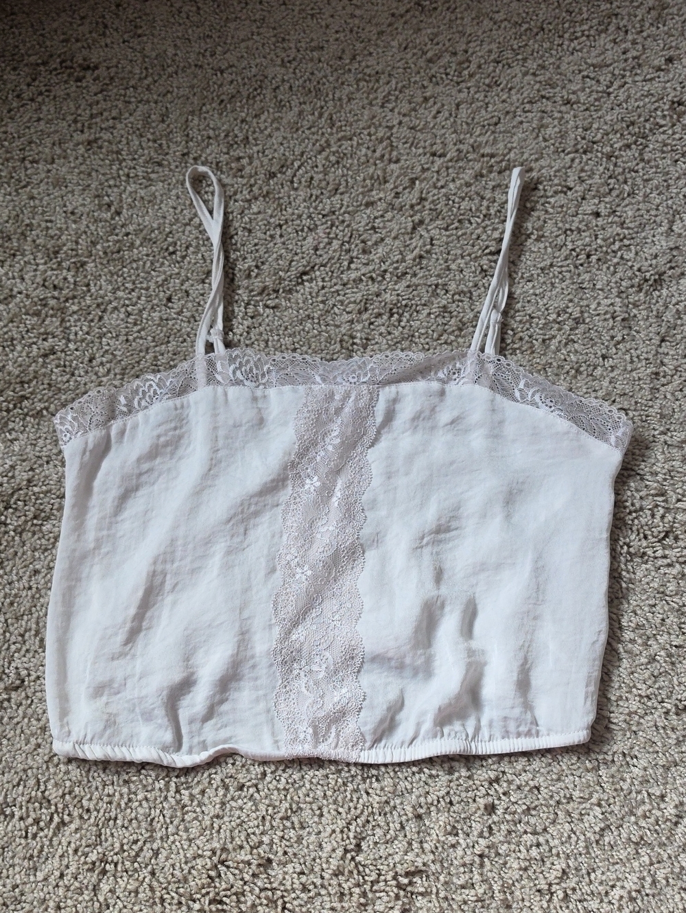 Hippie Rose White Lace-Trim Camisole